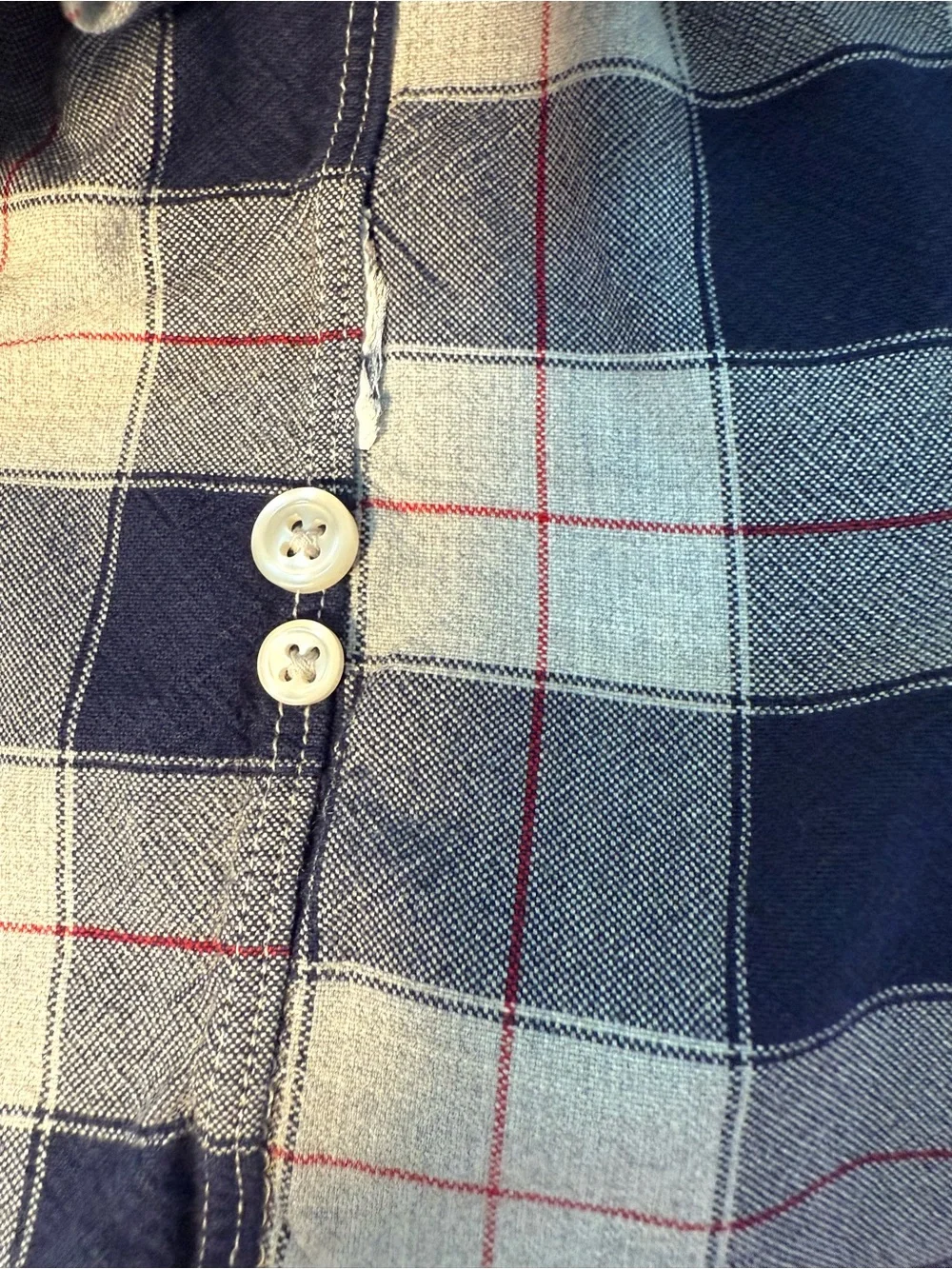 J. Crew Black and Gray Plaid Button-Down Shirt